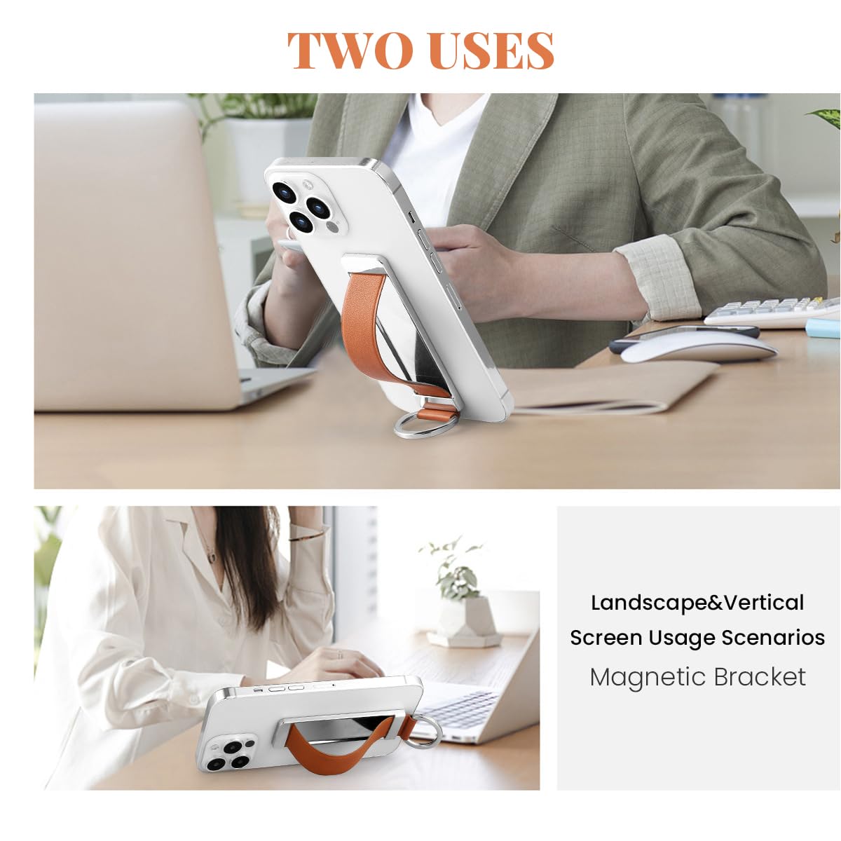 ZORBES Phone Holder for Hand, 2 in 1 Retractable PU Leather Mobile Finger Grip Holder Self-Adhesive Mobile Back Holder Grip for iPhone 11/12/13/14/15 Pro Max/Samsung and Most Smartphones ZORBES Phone Holder for Hand, 2 in 1 Retractable PU Leather Mobile Finger Grip Holder Self-Adhesive Mobile Back Holder Grip for iPhone 11/12/13/14/15 Pro Max/Samsung and Most Smartphones